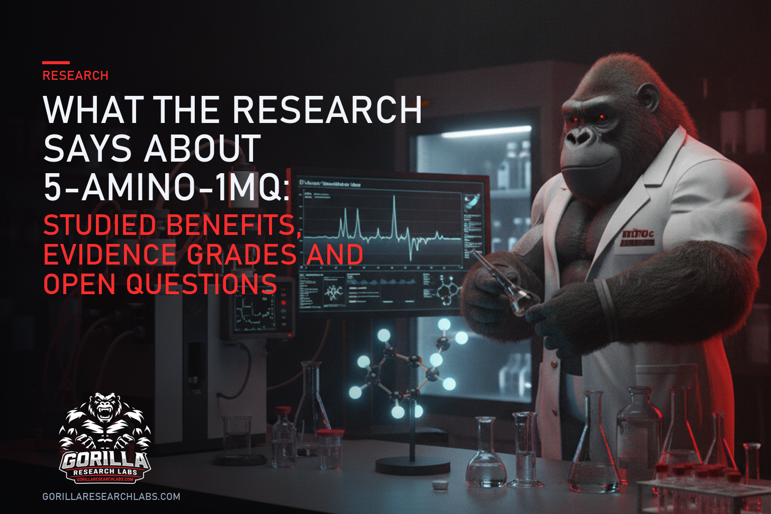 What the Research Says About 5-Amino-1MQ: Studied Benefits, Evidence Grades and Open Questions — research illustration