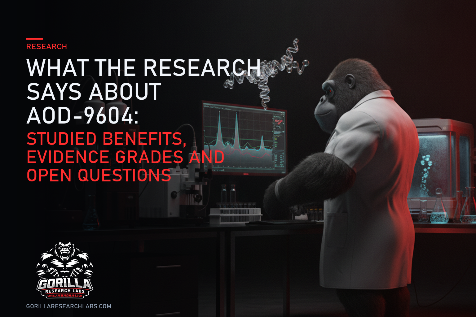 What the Research Says About AOD-9604: Studied Benefits, Evidence Grades and Open Questions — research illustration