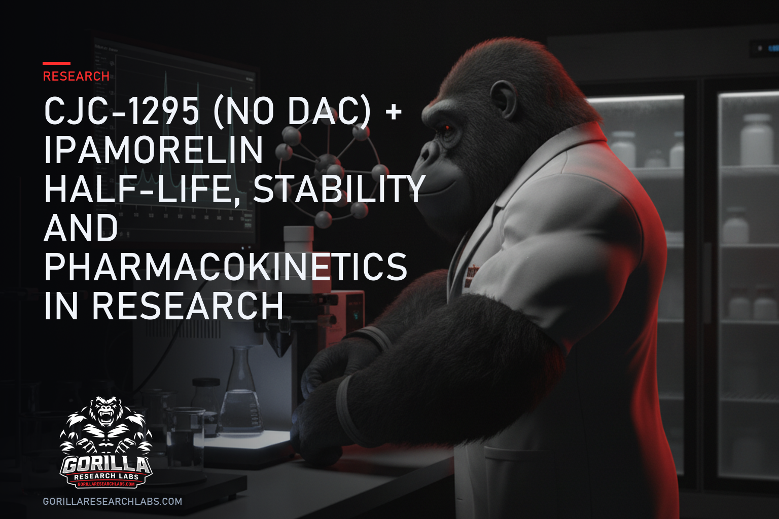CJC-1295 (No DAC) + Ipamorelin Half-Life, Stability and Pharmacokinetics in Research — research illustration