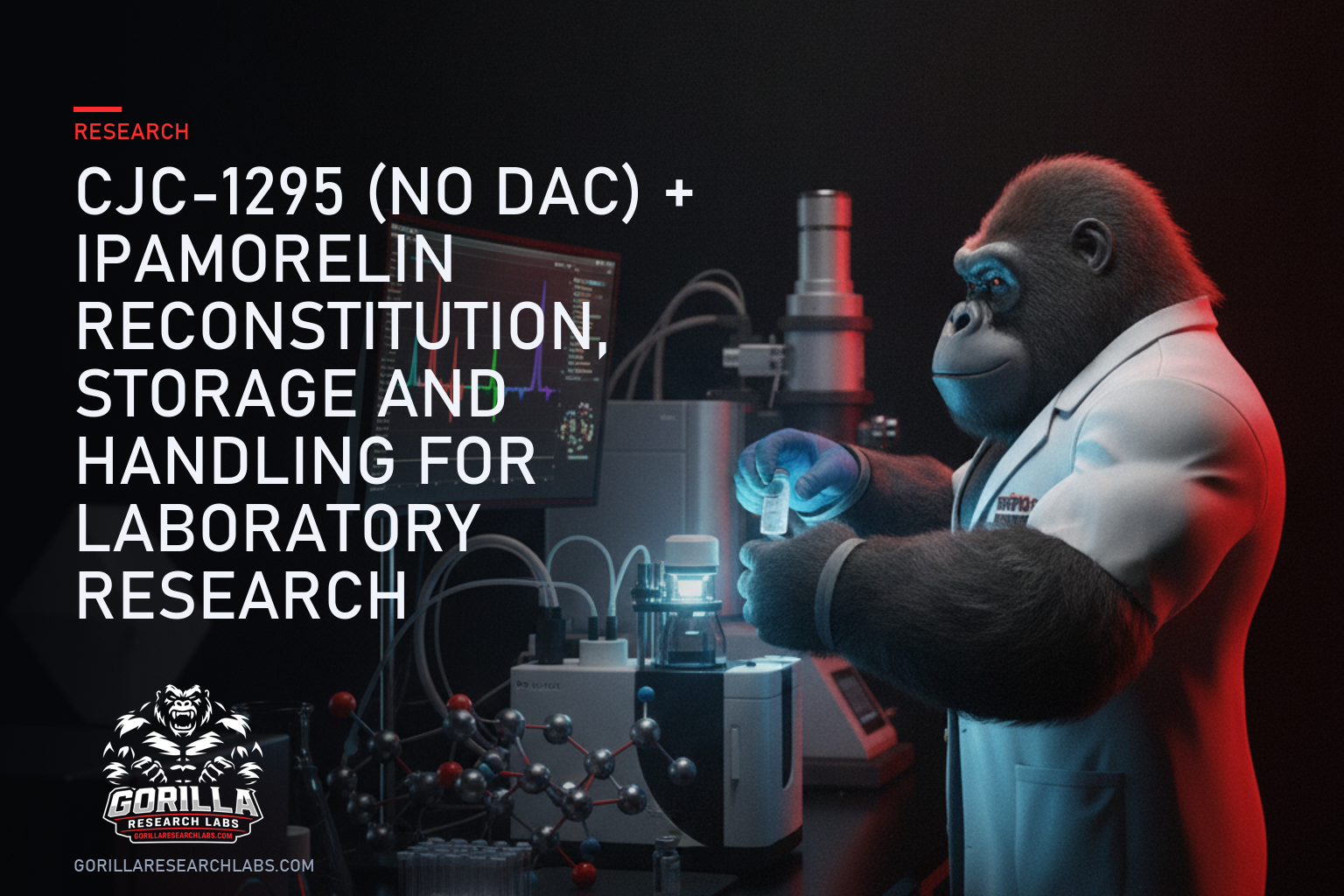 CJC-1295 (No DAC) + Ipamorelin Reconstitution, Storage and Handling for Laboratory Research — research illustration