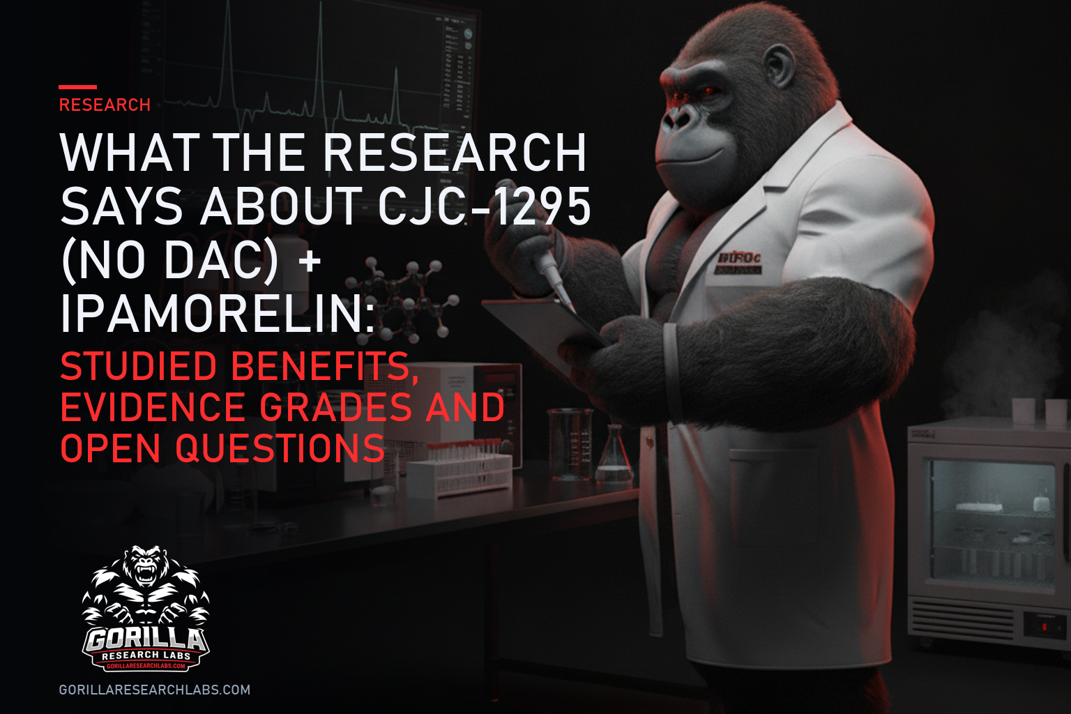 What the Research Says About CJC-1295 (No DAC) + Ipamorelin: Studied Benefits, Evidence Grades and Open Questions — research illustration