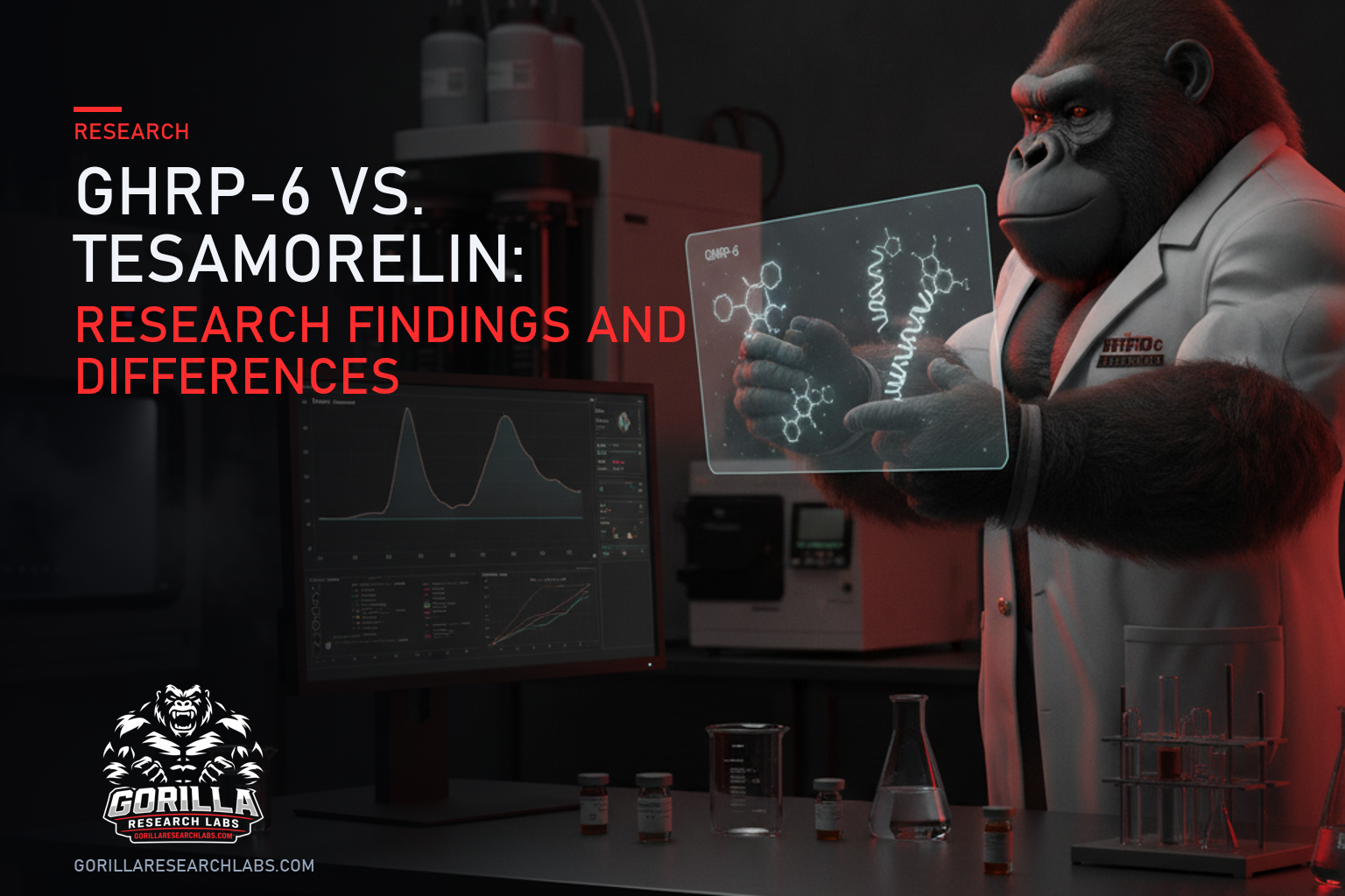 GHRP-6 vs. Tesamorelin: Research Findings and Differences — research illustration