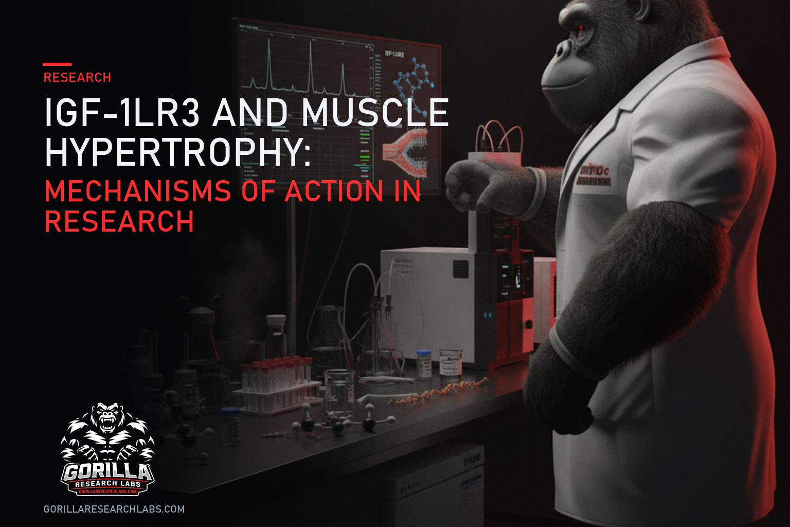 IGF-1LR3 and Muscle Hypertrophy: Mechanisms of Action in Research — research illustration
