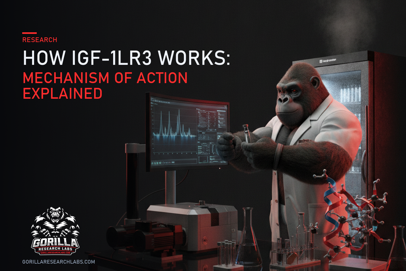 How IGF-1LR3 Works: Mechanism of Action Explained — research illustration