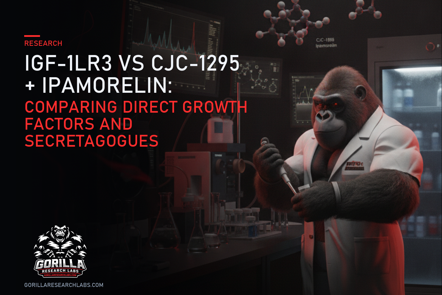 IGF-1LR3 vs CJC-1295 + Ipamorelin: Comparing Direct Growth Factors and Secretagogues — research illustration