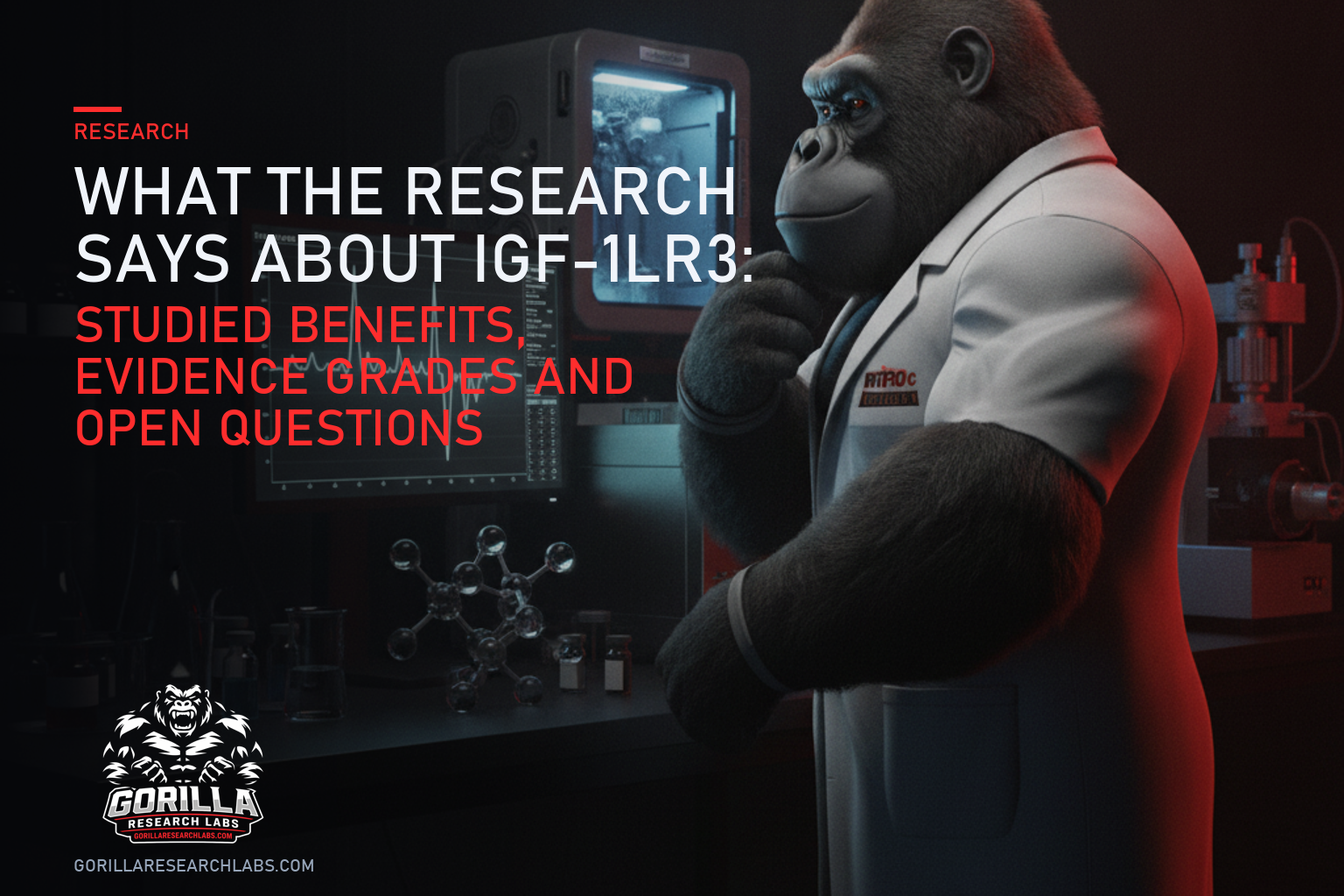 What the Research Says About IGF-1LR3: Studied Benefits, Evidence Grades and Open Questions — research illustration