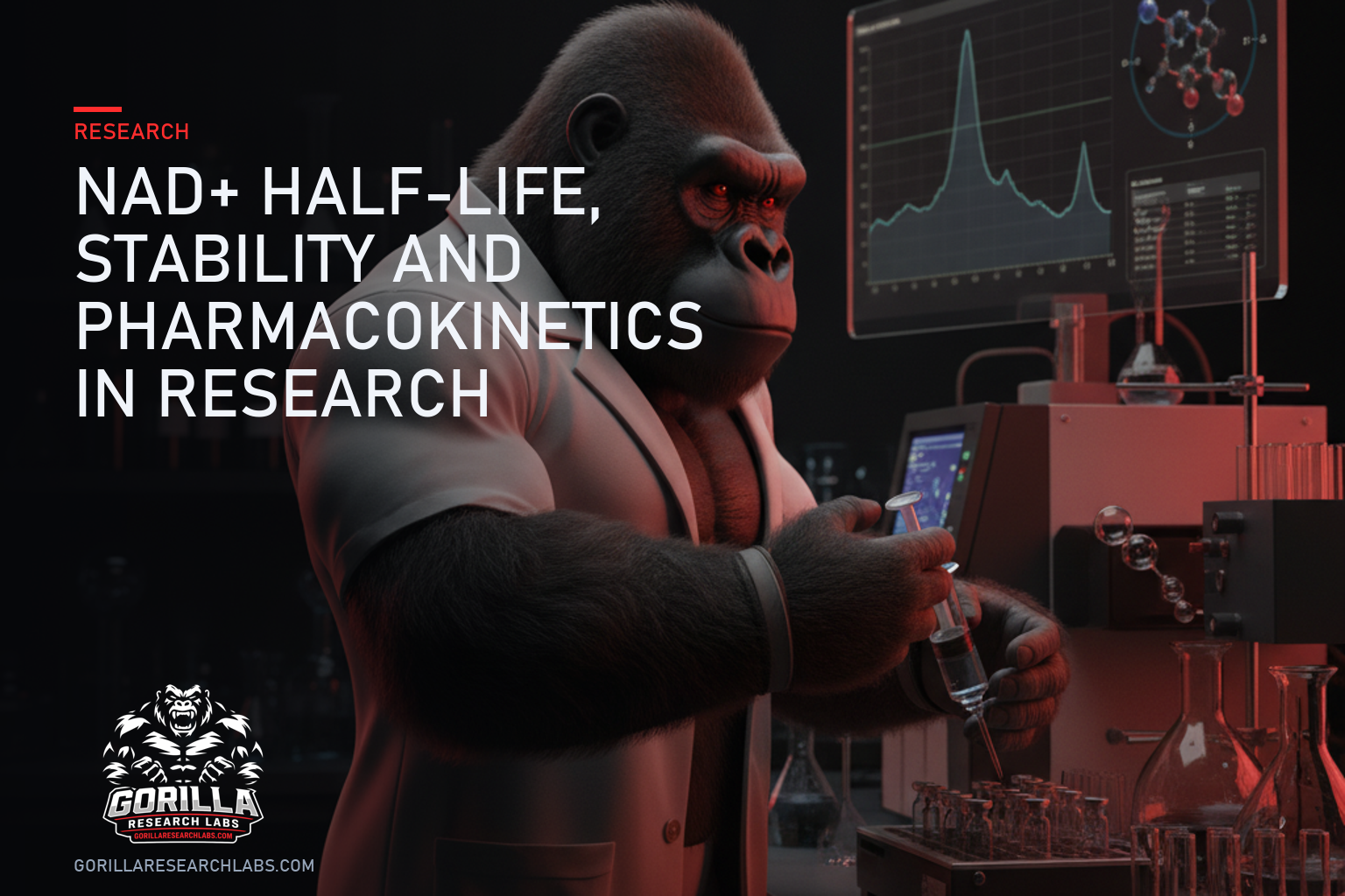 NAD+ Half-Life, Stability and Pharmacokinetics in Research — research illustration