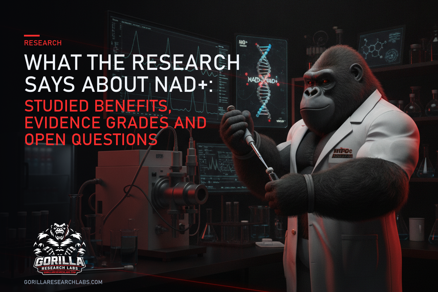 What the Research Says About NAD+: Studied Benefits, Evidence Grades and Open Questions — research illustration