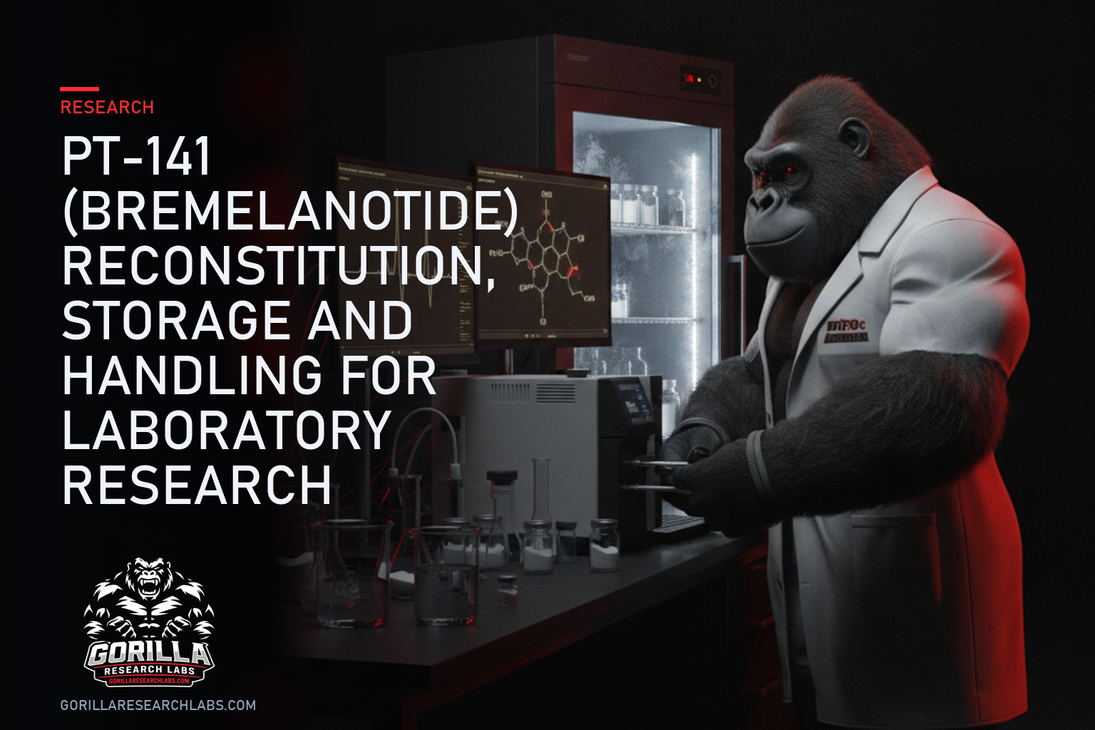 PT-141 (Bremelanotide) Reconstitution, Storage and Handling for Laboratory Research — research illustration