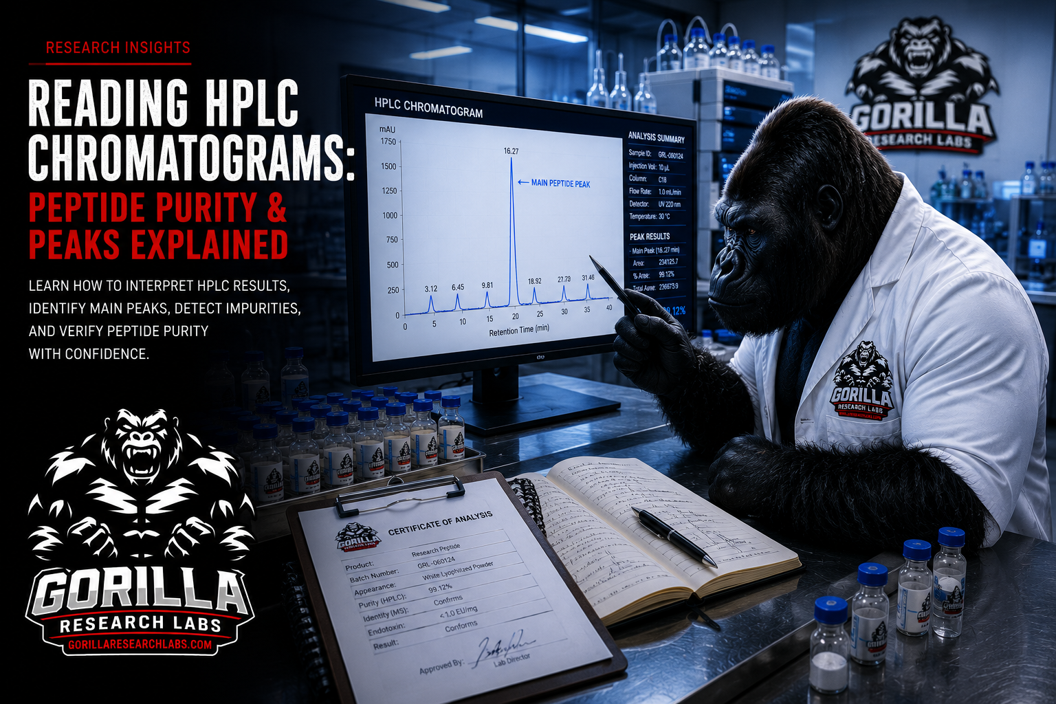 Reading an HPLC Chromatogram: A Researcher's Guide to Purity Peaks — research illustration