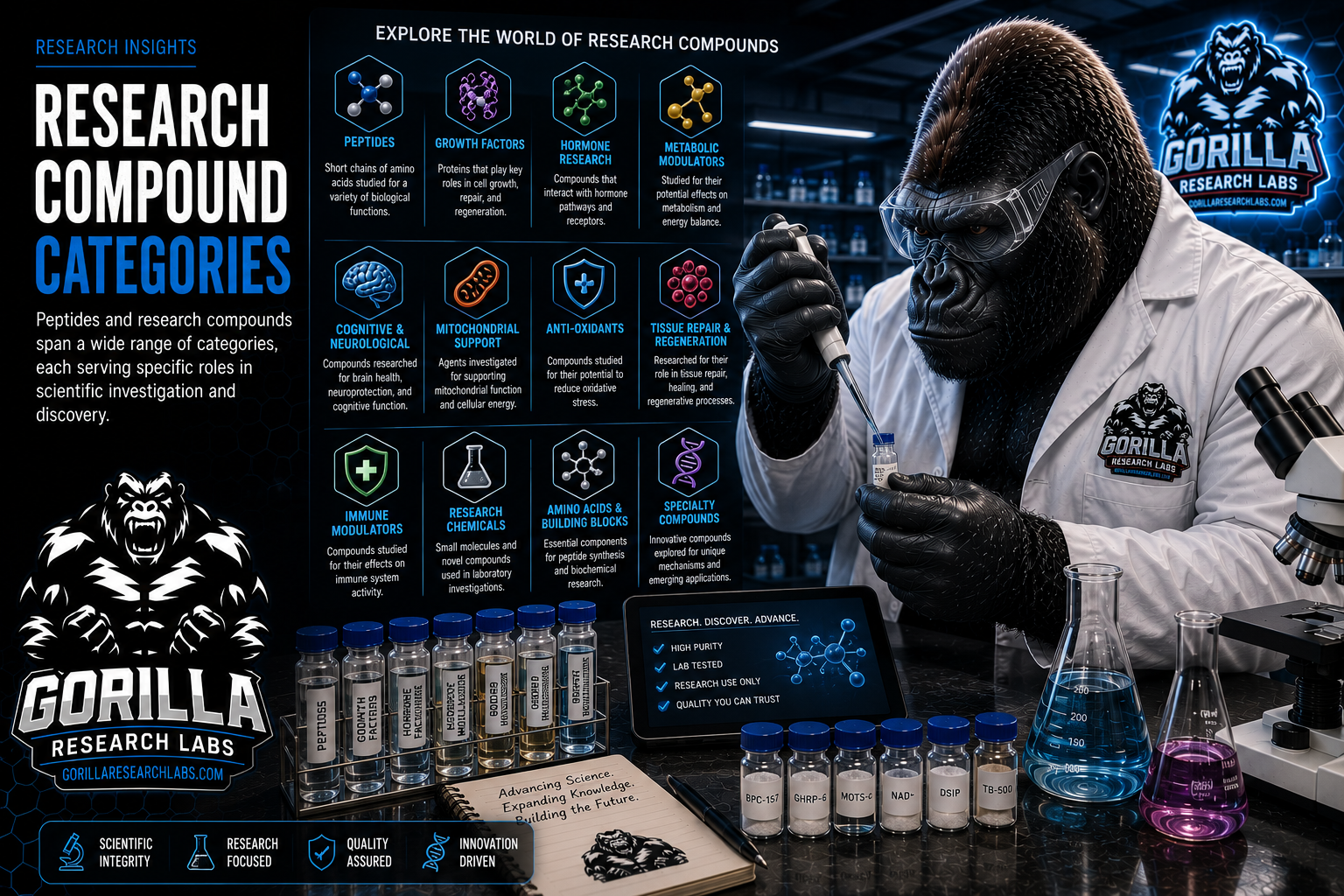 Categories of Research Compounds: How Peptides Are Classified — research illustration