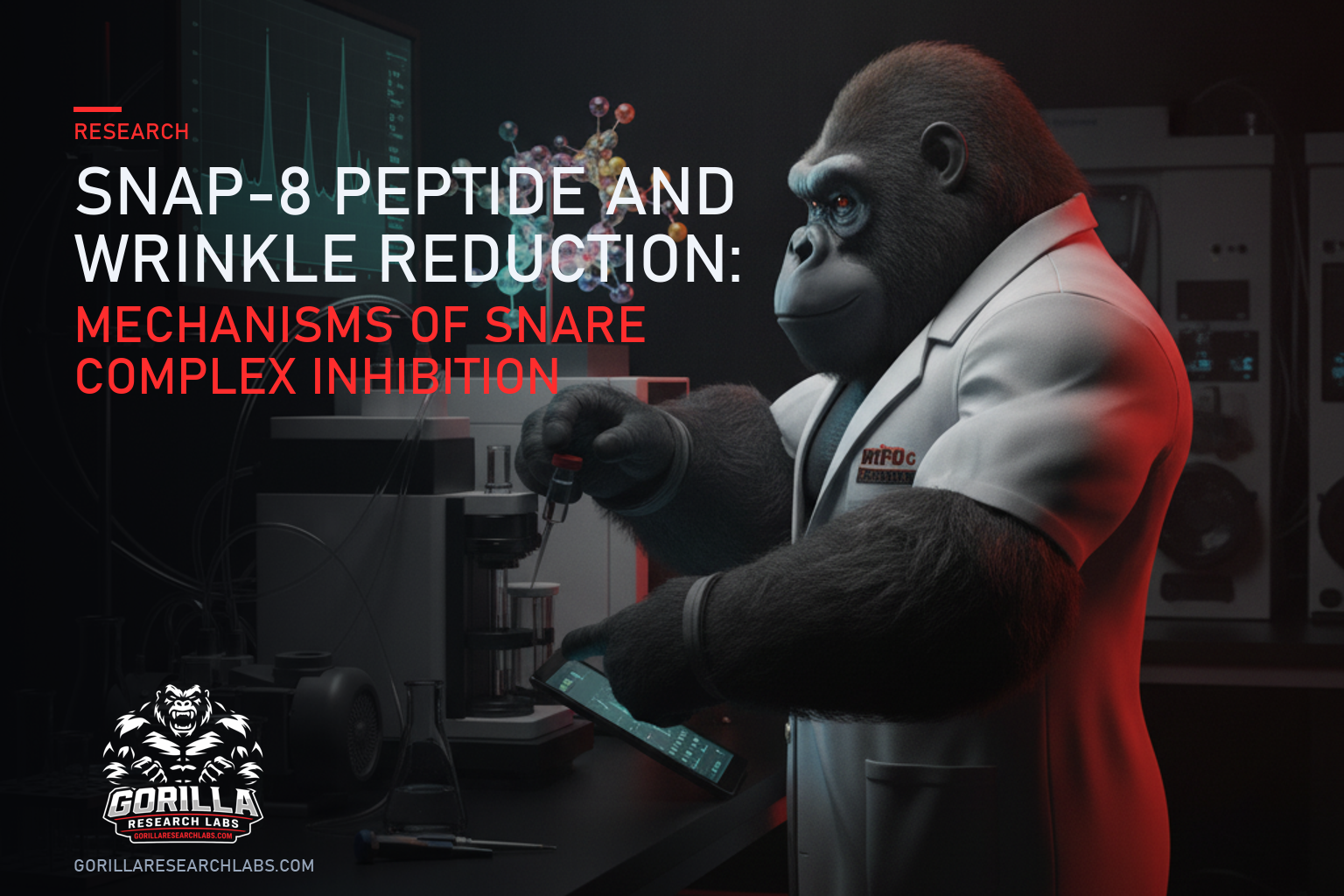 SNAP-8 Peptide and Wrinkle Reduction: Mechanisms of SNARE Complex Inhibition — research illustration