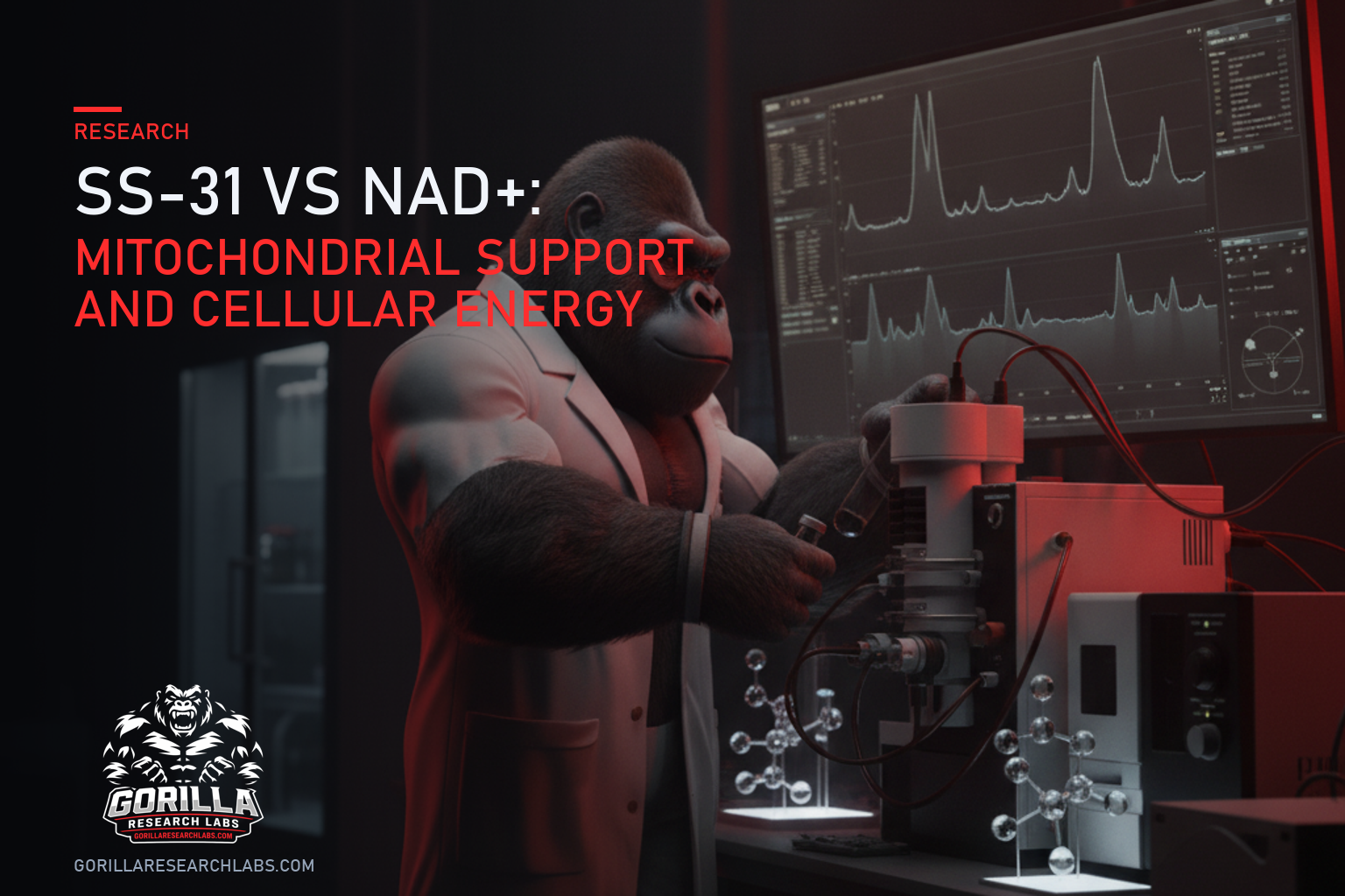 SS-31 vs NAD+: Mitochondrial Support and Cellular Energy — research illustration