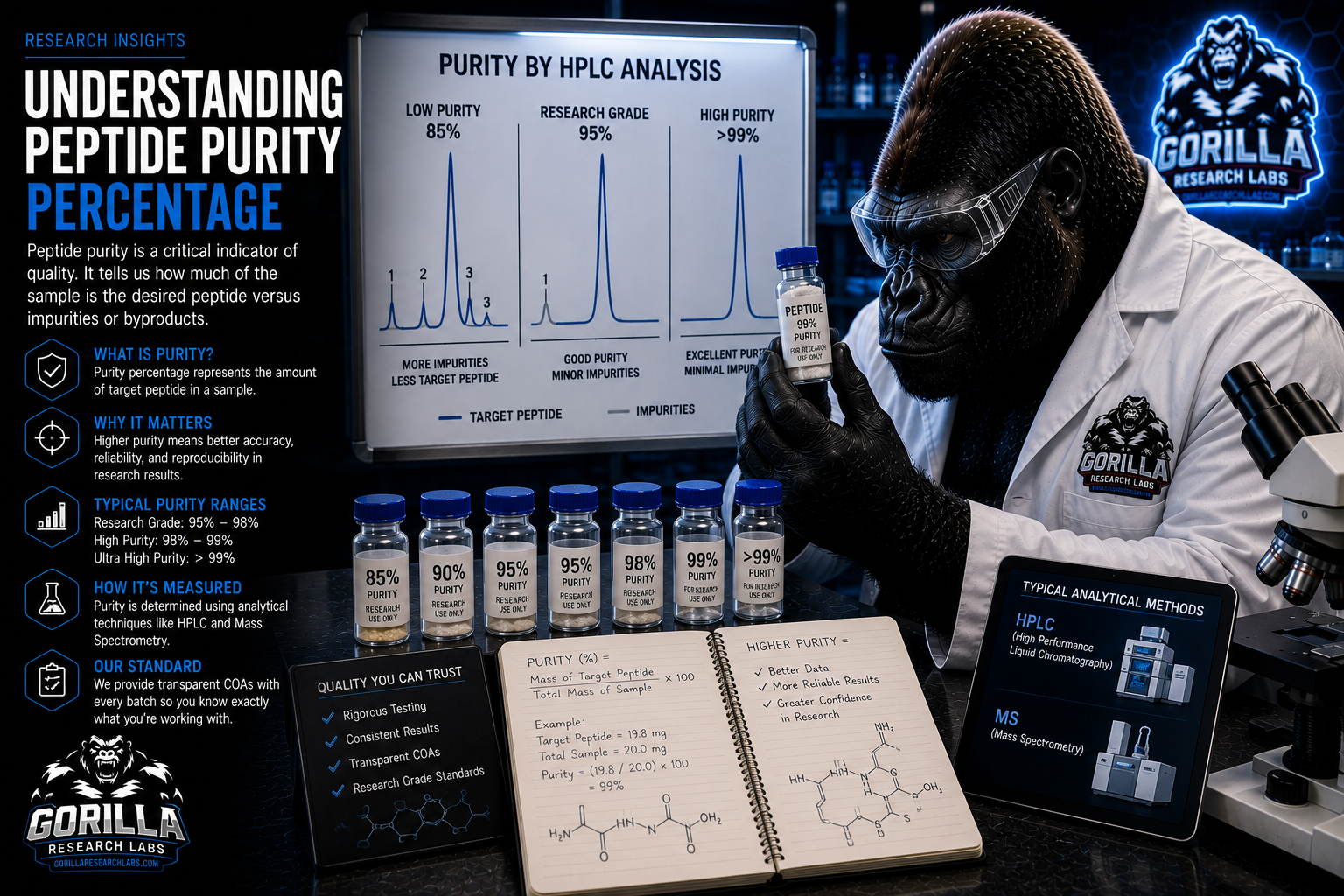 Understanding Peptide Purity: What Percentages Actually Measure — research illustration